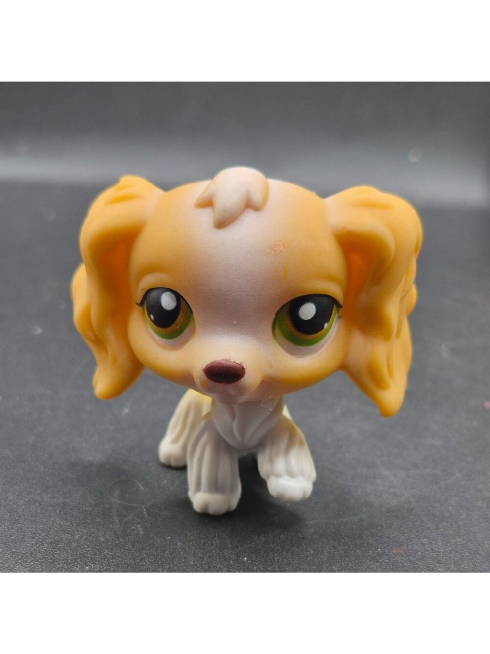 Littlest Pet Shop 2006 Cocker Spaniel Dog Figure #79 Tan & White LPS Collectible